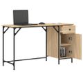 vidaXL Stôl dub sonoma 131x48x75 cm kompozitné drevo