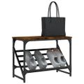 vidaXL Regál na topánky dymový dub 100x35x45 cm spracované drevo