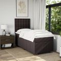 vidaXL Boxspring posteľ s matracom tmavohnedá 90x190 cm látka