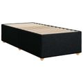 vidaXL Posteľ boxspring s matracom Čierna 90 x 190 cm Látka