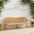 vidaXL Ručne vyrezávaná ružová lavička 228 x 61 x 94,5 cm Prírodná