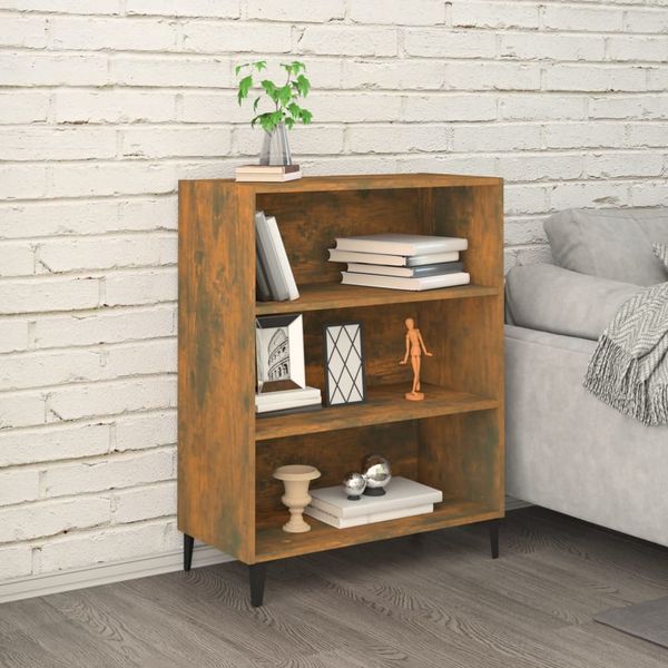 vidaXL Komoda dymový dub 69,5x32,5x90 cm spracované drevo