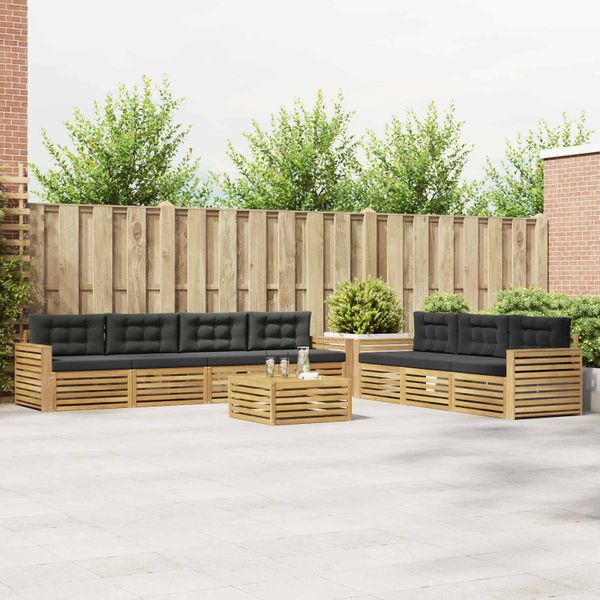 vidaXL Záhradná súprava gaučov 8 pcs Biela a antracitová