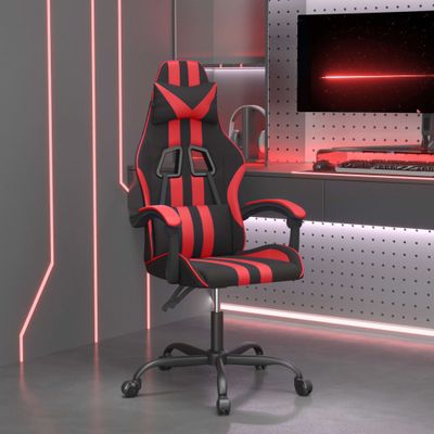vidaXL Herná stolička čierna a červená umelá koža