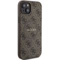 Puzdro Guess pre iPhone 15 6,1" GUHMP15SG4GFRW hnedá HC MAGSAFE PU 4G RING CLASSIC LOGO