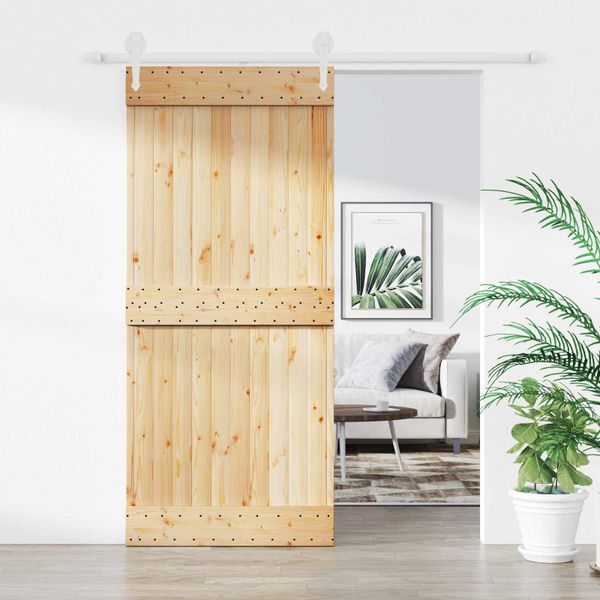 vidaXL Posuvné dvere Prírodná a biela 90 x 210 cm