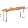 vidaXL Záhradná lavička so živou hranou 105 cm akáciový masív