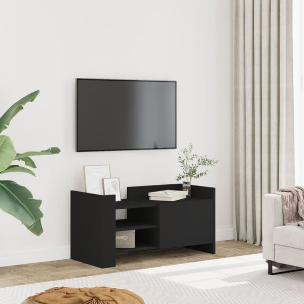 vidaXL TV skrinka čierna 80x35x40 cm kompozitné drevo