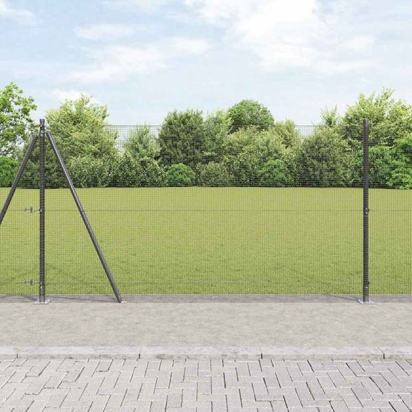 vidaXL Vonkajší zváraný drôtový plot s betónovým základom 25 x 1,2 m