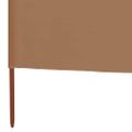 vidaXL 9-panelová zábrana proti vetru látková 1200x80 cm sivo-hnedá