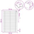 vidaXL Žalúzia Čierna 120 x 160 cm 35 mm Masívne Paulownia drevo