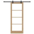 vidaXL Posuvné dvere ORKDAL 86 x 211 cm Prírodná a čierna