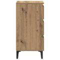vidaXL Nočný stolík kovové nohy dub artisan 40x35x69 cm