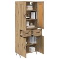 vidaXL Highboard Remeselný dub 69,5 x 34 x 180 cm Kompozitné drevo