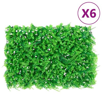 vidaXL Umelý plot z listov papradia 6 ks zelený 40x60 cm