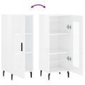 vidaXL Komoda lesklá biela 34,5x34x90 cm spracované drevo
