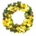 vidaXL Vianočný veniec s LED svetlami zelený 60 cm PVC