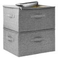 vidaXL Úložné boxy 2 ks látkové 43x34x23 cm sivé