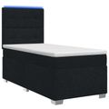 vidaXL Posteľ boxspring s matracom Čierna 90 x 190 cm Látka