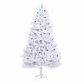 vidaXL Umelý Sklápací Vianočný Stromček Biela 300 cm PVC a oceľ