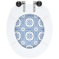 vidaXL WC sedadlo s pomalým sklápaním MDF dizajn porcelánu