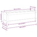 vidaXL Záhradné kvetináče 2 ks 100x31x31 cm, borovicový masív