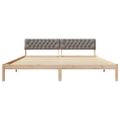 vidaXL Rám postele Hnedá a taupe 200 x 200 cm Borovicový masív