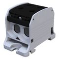 Svorka univerzálna RKA 50 1/4 L S, 150A, 1pól. (4x vstup), AL/CU, čierna, na DIN/na panel