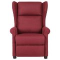 vidaXL Masážne kreslo, vínovo červené, látka
