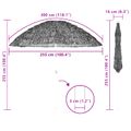 vidaXL Plážový slnečník 255 x 255 x 255 cm Polyester a oceľ Prírodná