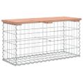 vidaXL Záhradná lavica gabiónový dizajn 83x31,5x42 cm masívny douglas