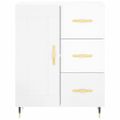 vidaXL Komoda lesklá biela 69,5x34x90 cm spracované drevo