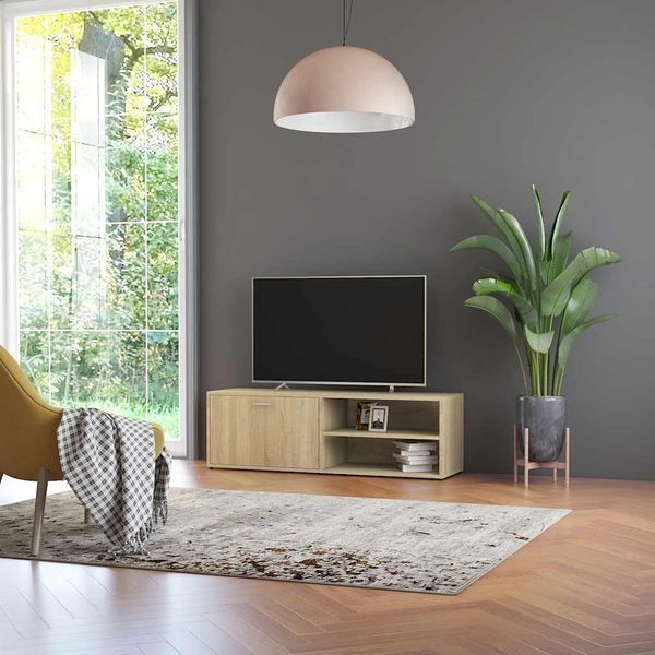 vidaXL TV skrinka, dub sonoma 120x34x37 cm, kompozitné drevo