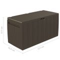 vidaXL Úložný box hnedý 117x45,5x57,5 cm 270 L