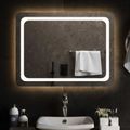 vidaXL Zrkadlo do kúpeľne s LED Priehľadná 80 x 60 cm tvrdené sklo