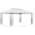 vidaXL Záhradný altánok, práškovaná oceľ 4x3x2,7 m, biely