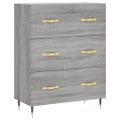 vidaXL Vysoká skrinka sivý dub sonoma 69,5x34x180 cm spracované drevo