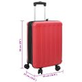 vidaXL Kufor so zámkom Červená 43 x 27 x 66 cm ABS plast