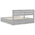 vidaXL Rám postele Sivý Sonoma 200 x 200 cm Inžinierske drevo