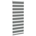 vidaXL Zebra roleta tmavošedá 60x150 cm šírka látky 55,9 cm polyester