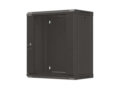 Lanberg 19'' racková skriňa pro montáž na stenu 12u/540x350 (ploché balenie) s presklenými dvermi čierna
