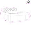 vidaXL Posteľ boxspring s matracom Svetlosivá 200 x 200 cm Látka