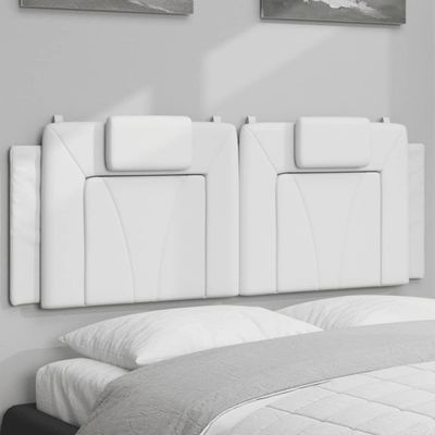 vidaXL Vankúš na čelo postele Viana biely 120 cm umelá koža