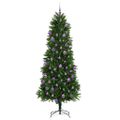 vidaXL Vianočný stromček s 300 LED-i so stojanom Zelená 240 cm PE