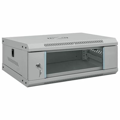 vidaXL Sieťový kabinet s úložiskom Sivá 53 x 35 x 21 cm Oceľ