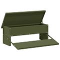 vidaXL Krmítko s pedálom pre kura Olivovo zelená 48,5 x 39,5 x 19 cm