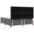 vidaXL LED box s pružinami s matracmi Tmavo šedá 180 x 200 cm Zamat