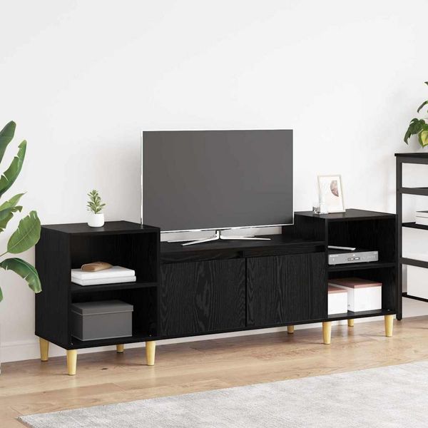 vidaXL TV skrinka Čierny dub 160 x 35 x 55 cm Kompozitné drevo