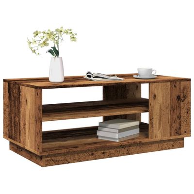 vidaXL Konferenčný stolík staré drevo 102x55x43 cm kompozitné drevo