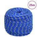 vidaXL Lodné lano modré 10 mm 25 m polypropylén